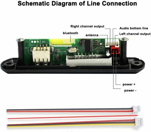 Bluetooth MP3 Decoding Board Module with inbuilt SD Card Slot / USB / FM / and Remote Control - Image 2