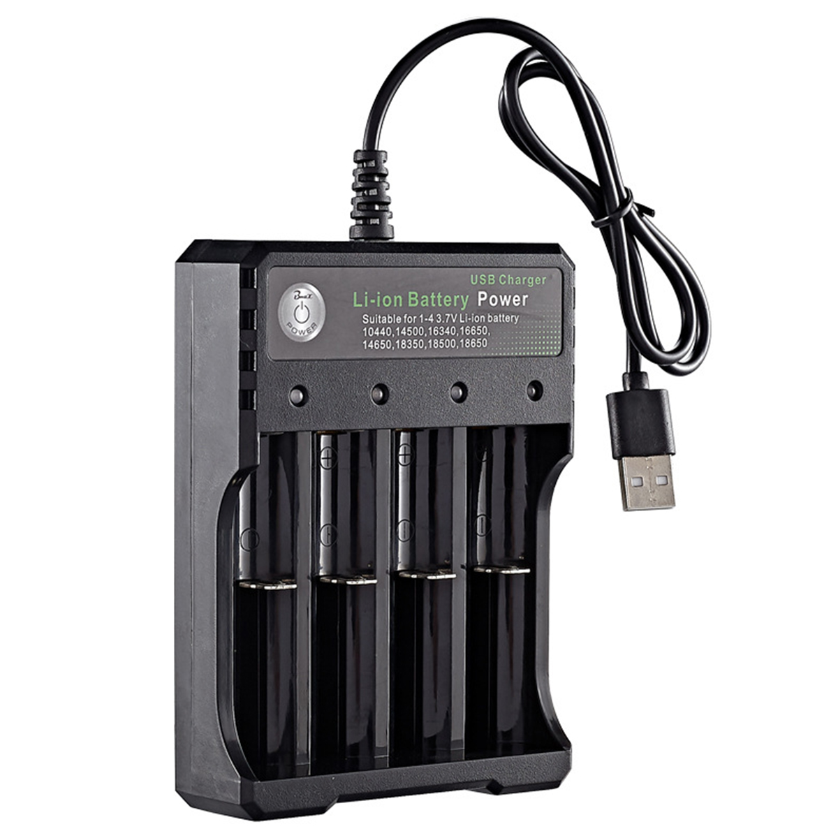 4 Slots 18650 Independent Charging 3.7V Li-ion Only Charger