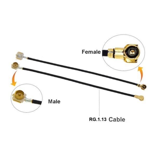 GPS Antenna IPEX Cable Male to Female 2 meter - Image 2