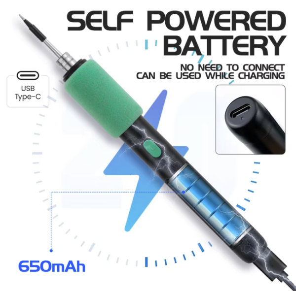 15w chargeable usb c soldering iron set