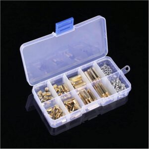 120Pcs M3 Male Female Brass Standoff Spacers Screws Nut Assortment Kit