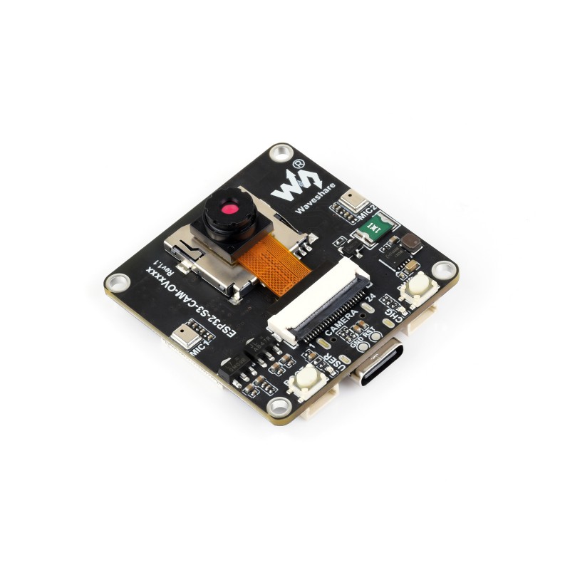 ESP32-S3 AIoT Camera Development Board, Integrated Audio Input And Output Module, Supports Connecting External Display, Image Capture & Recognition And AI Speech Interaction Support